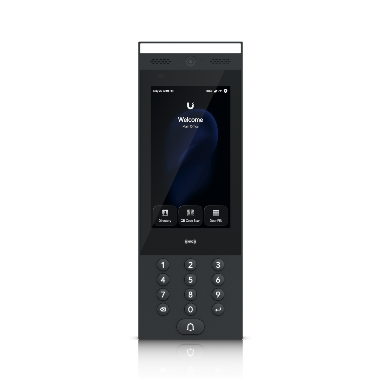 UniFi Access G3 Intercom with keypad, used as an entry or gate call point